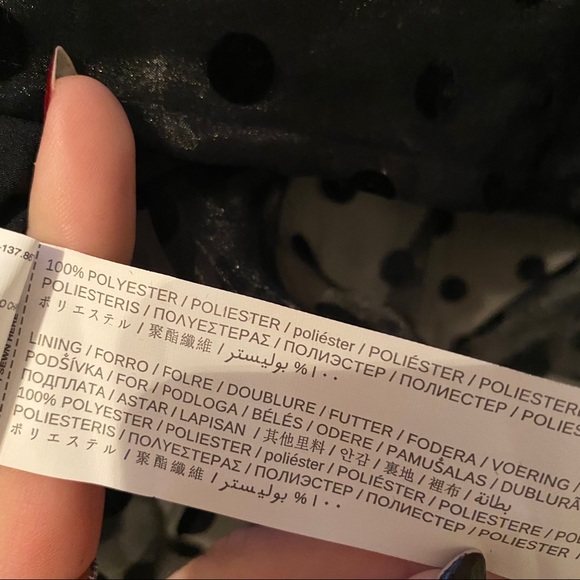 NWT sheer back black polka dot blouse - Picture 5 of 7